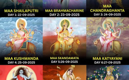 Navratri begins with the sacred arrival of Maa Durga.