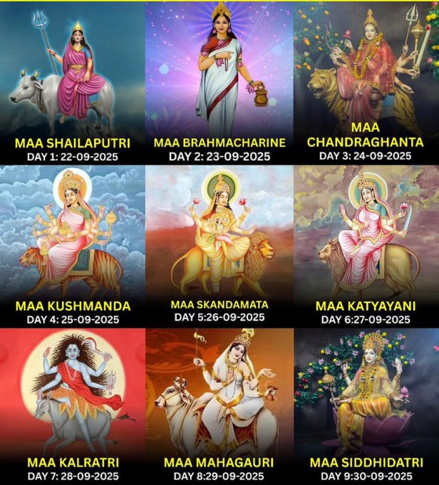 Navratri begins with the sacred arrival of Maa Durga.